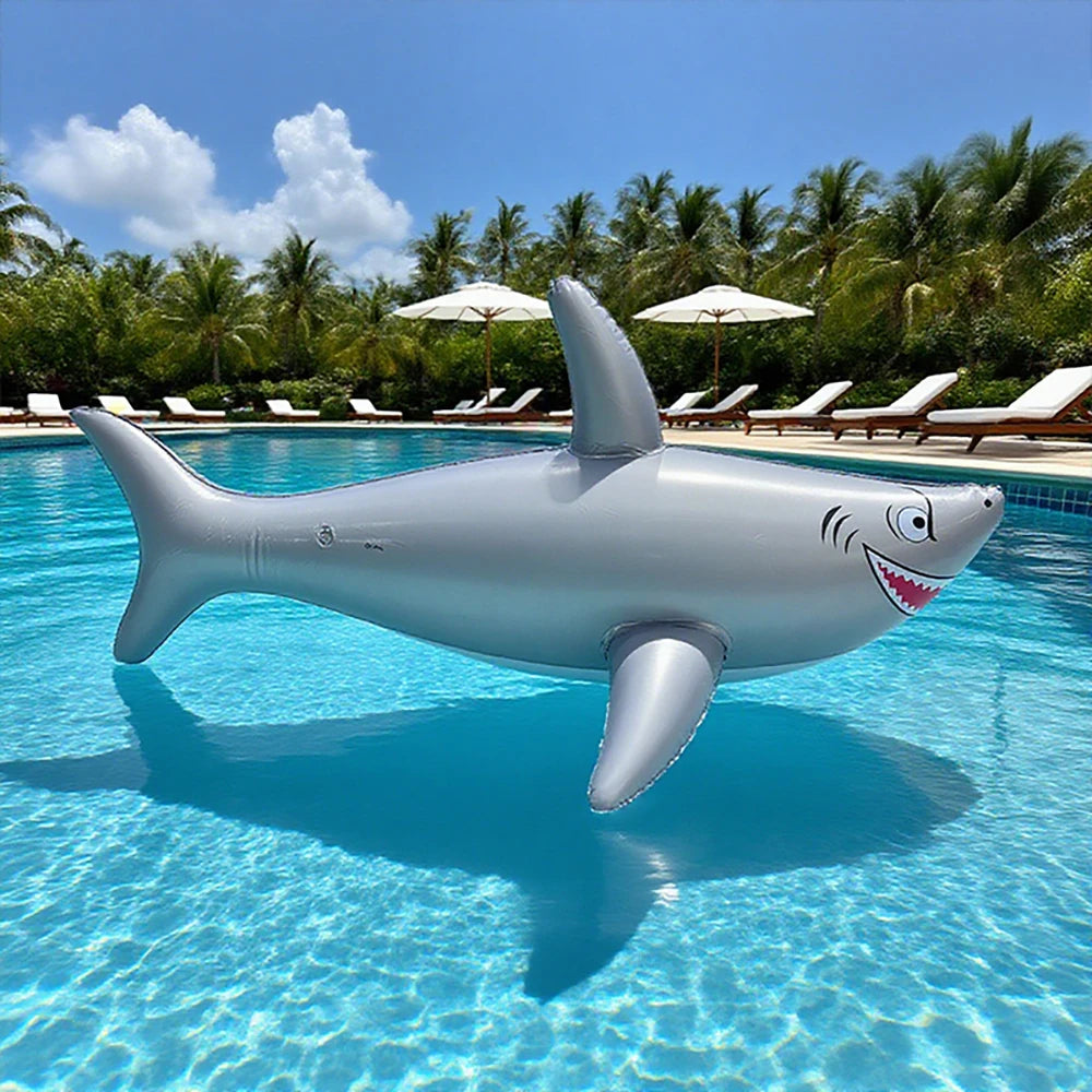 Inflatable Shark Pool Toy PVC Party Prop Model