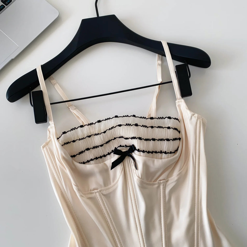Women Lace Corset Cami Top Sexy Ruffle Strap Party Club Mini Top