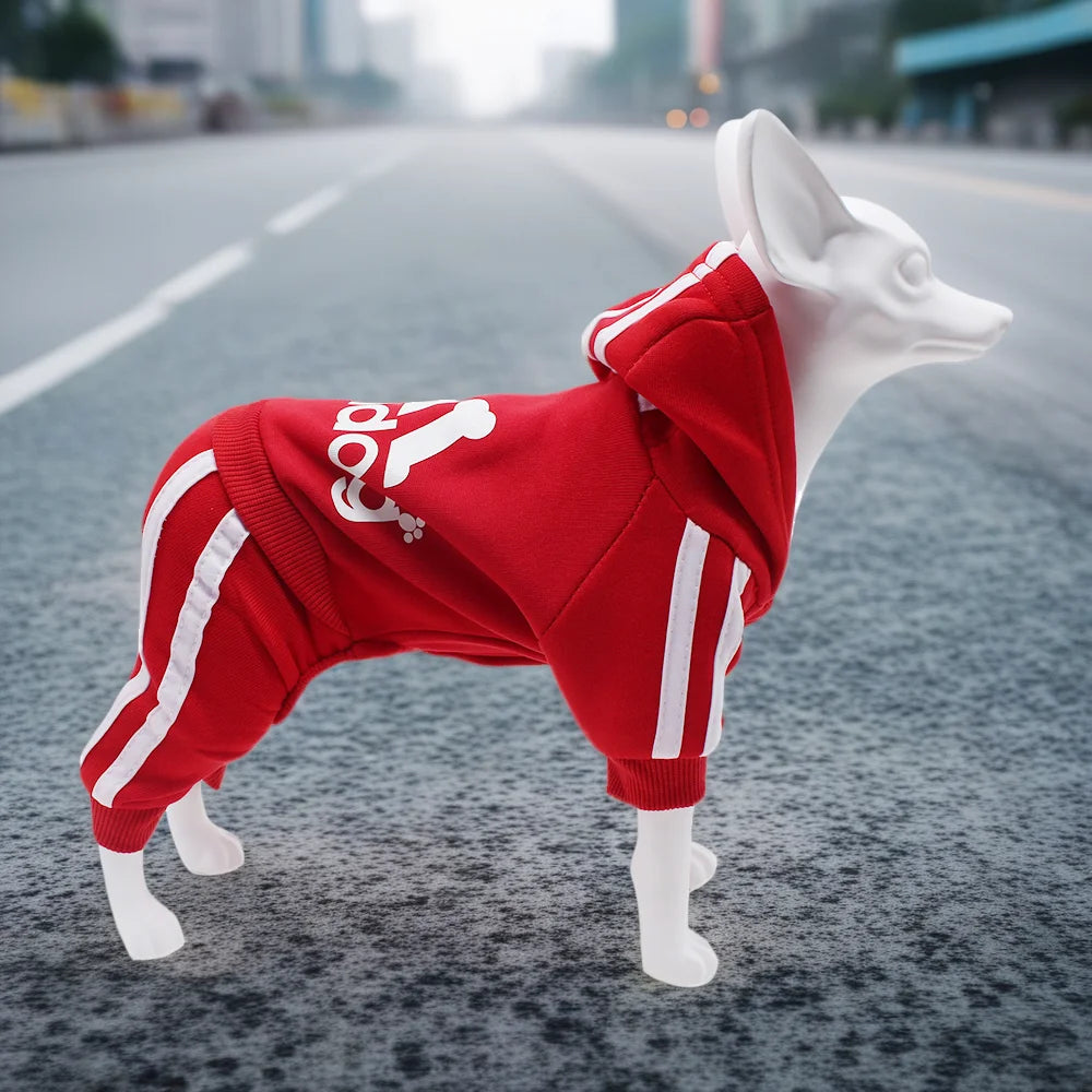 Cute Dog Hoodie Jumpsuit – Sport Outfit for Small Dogs