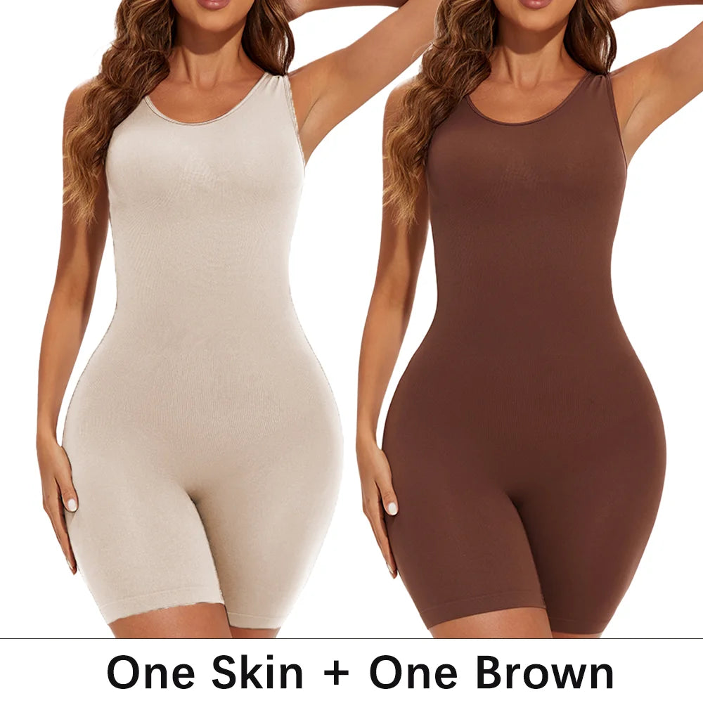 Women’s Seamless Full Coverage Shapewear Bodysuit Thigh Slimming Body Shaper