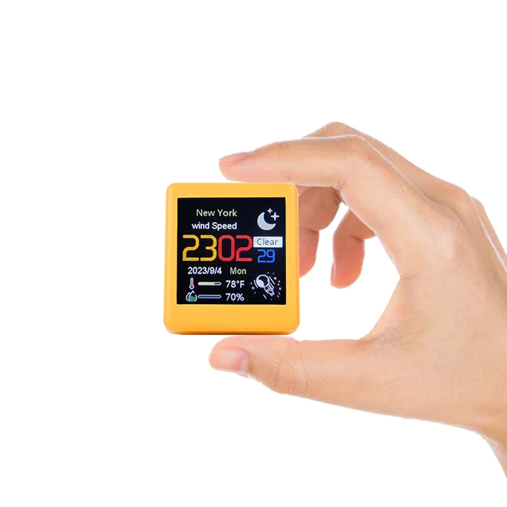 Smart Weather Clock WiFi Digital Photo Frame Animation Display Desktop Decor
