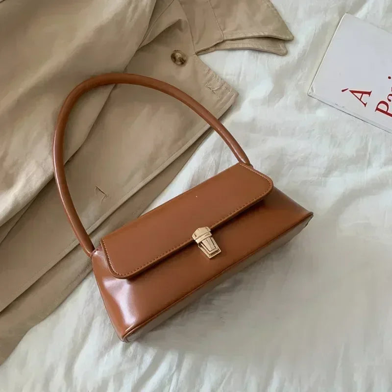 Women Crossbody Underarm Bag Fashion Shoulder Handbag Solid Color 2026