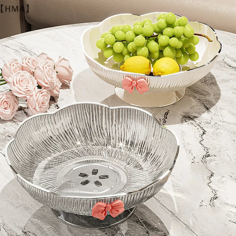 Plastic Candy Fruit Plate Coffee Table Snack Tray Decor