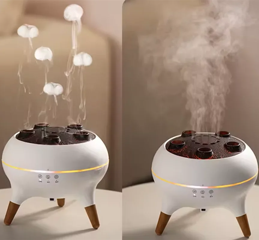 Jellyfish Air Humidifier 250ml Essential Oil Diffuser Remote 7 Color Night Light