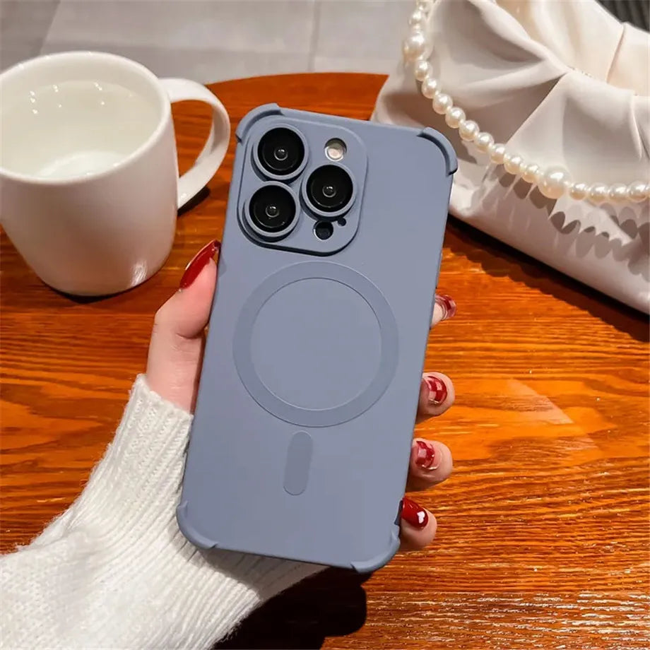 Magnetic Shockproof Silicone Bumper iPhone Case