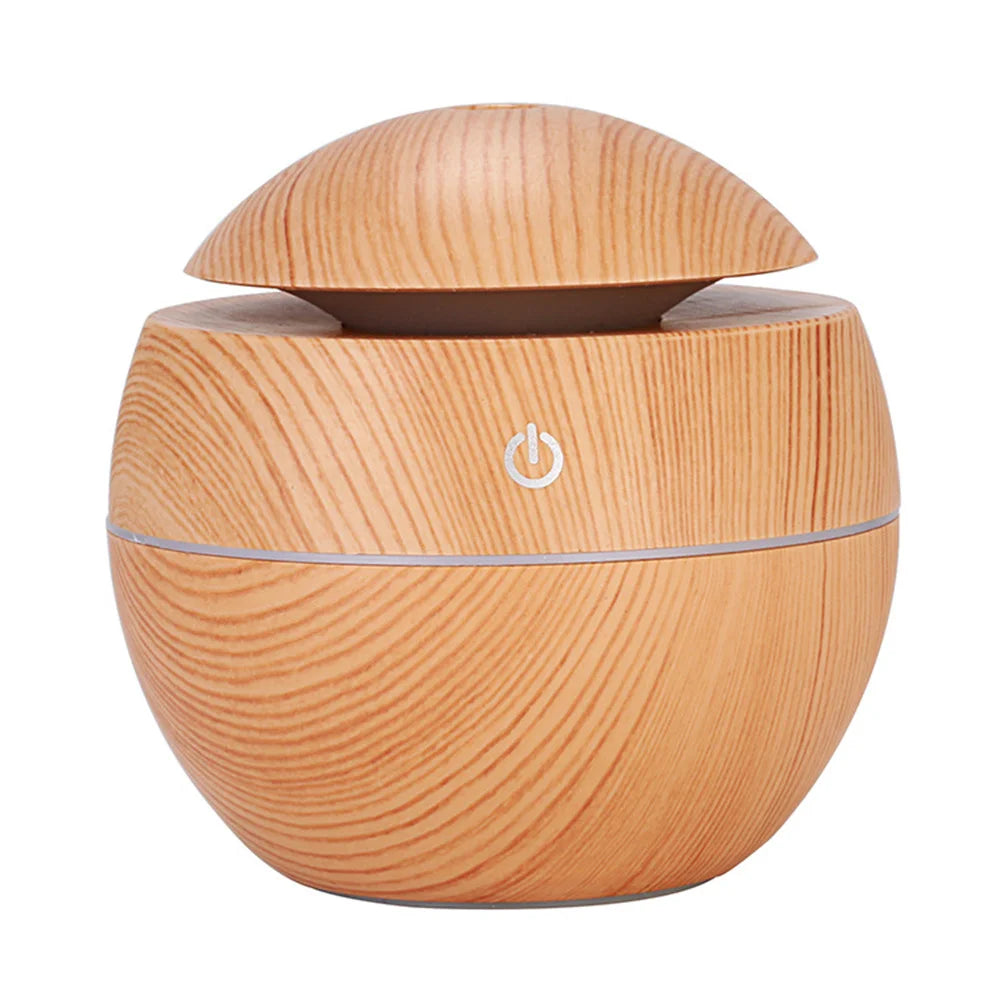 Wood Ultrasonic Air Humidifier Essential Oil Diffuser Cool Mist for Bedroom