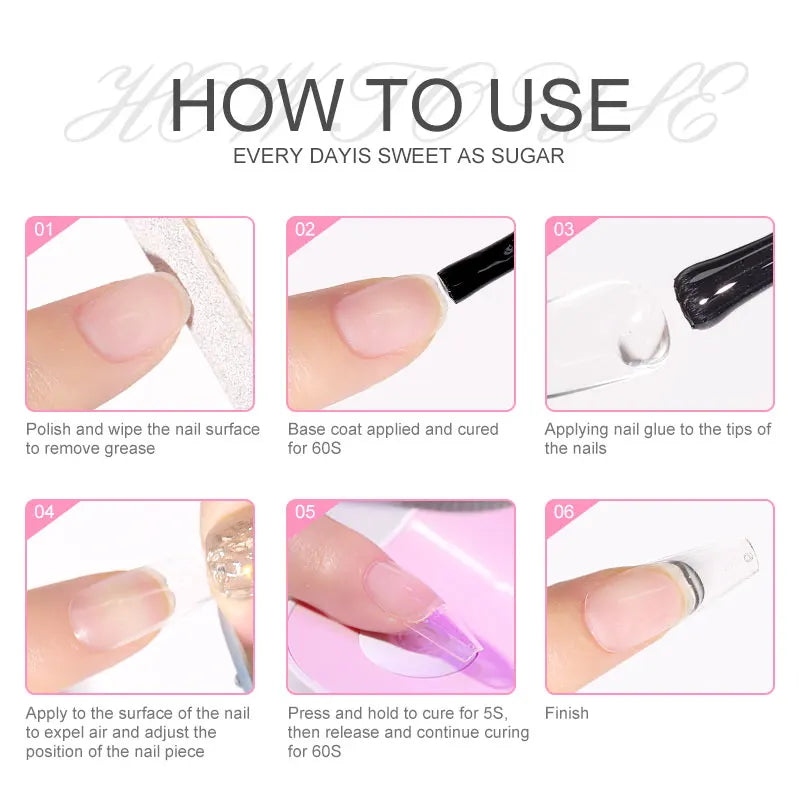 Nail Glue Gel – Strong Hold UV Gel Adhesive for Nail Tips & Press-On Nails