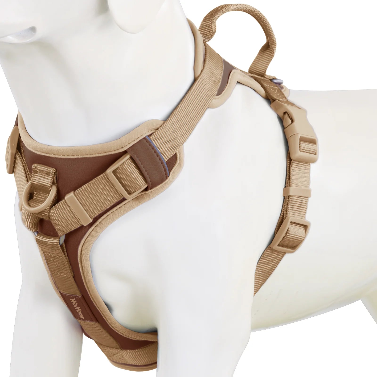 Chocolate Dog Harness Adjustable No Pull Harness for Small Large Dogs