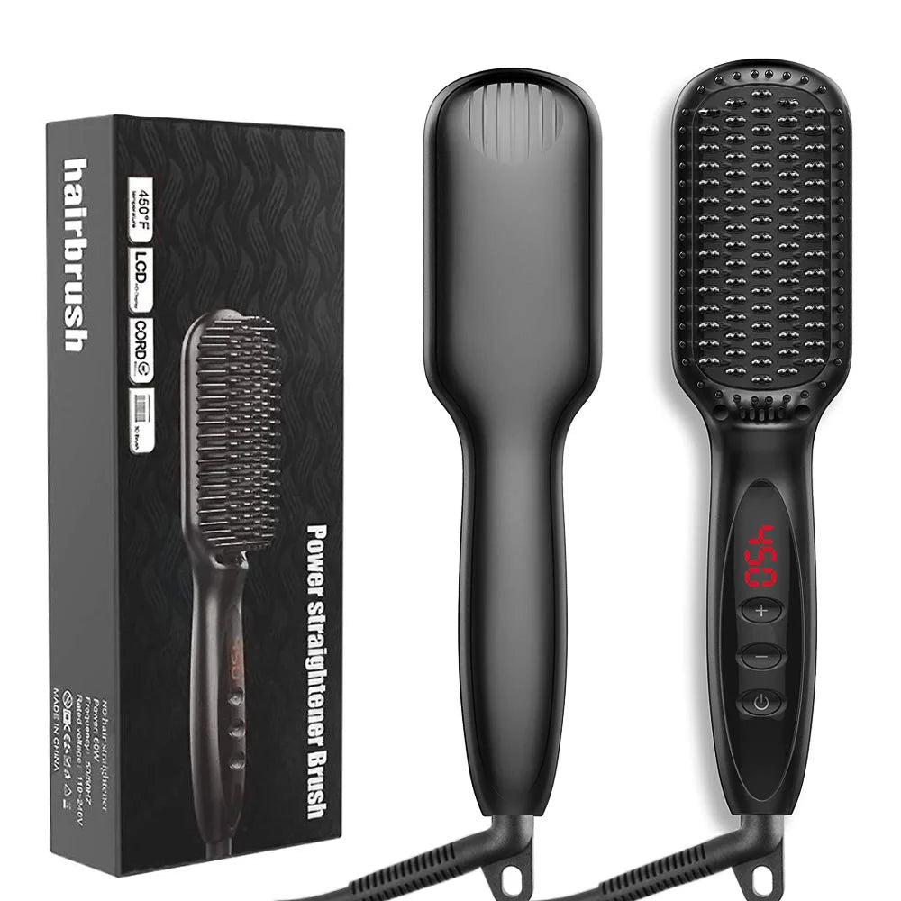 Heating Straightening Comb Beard Straightener Brush Men Fast Styling Smoothing Iron Comb