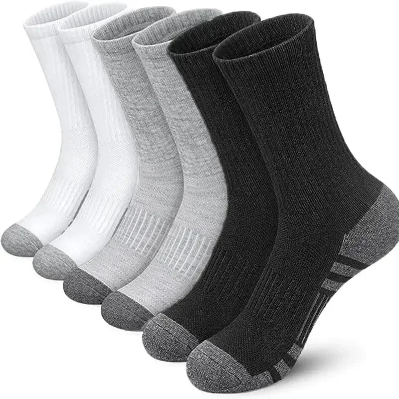 Men Outdoor Gym Socks High Grip Breathable Football Training Sports Socks 6–12 Pairs