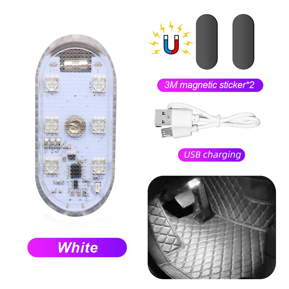 Wireless LED Car Interior Touch Light USB Rechargeable