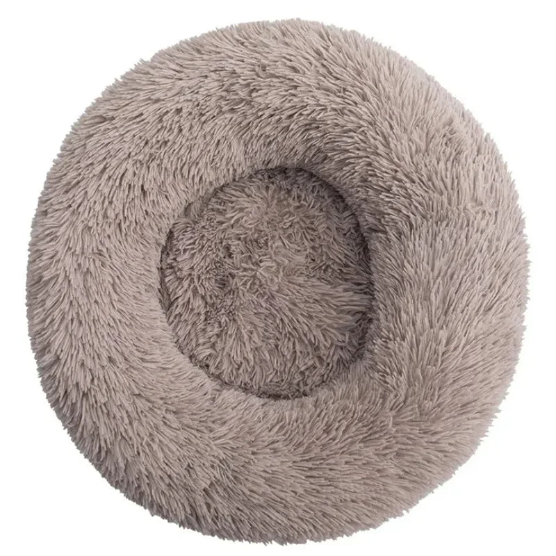 Round Plush Pet Bed Soft Warm Dog Cat Sleeping Bed Multiple Sizes