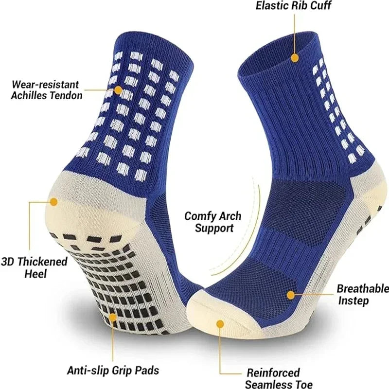 Anti Slip Football Grip Socks Silicone Bottom Breathable Sports Running Cycling Training Socks Men Women
