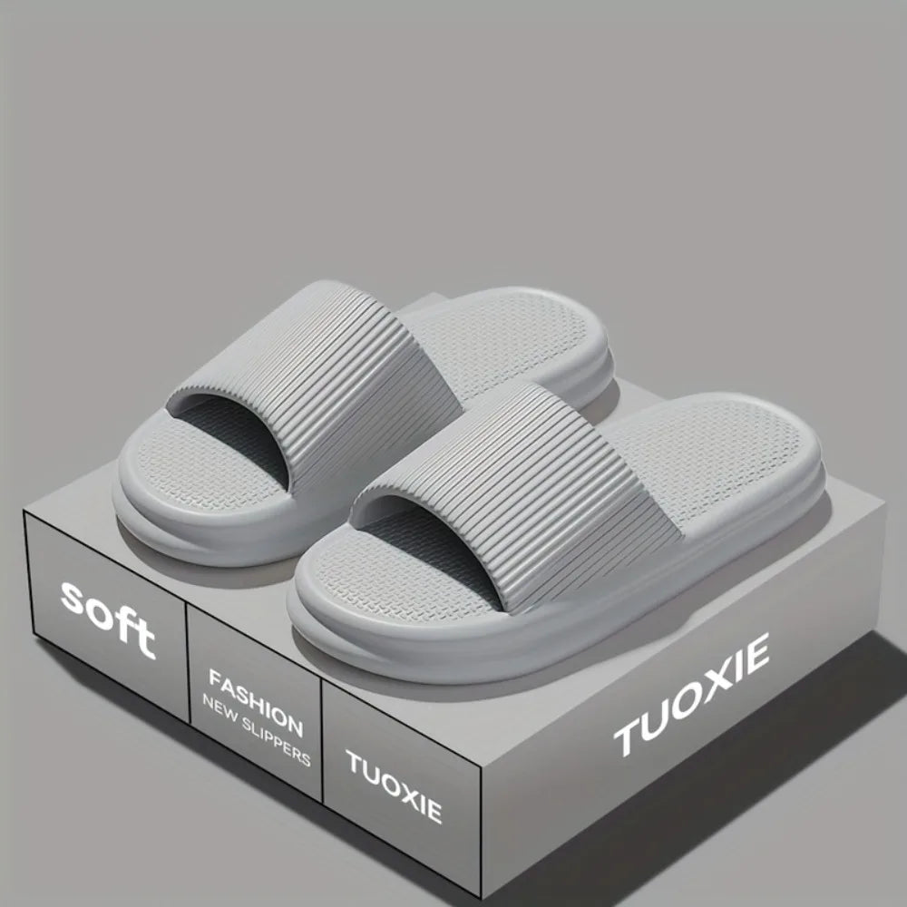 Minimalist EVA Slippers Anti Slip Soft Thick Sole Bathroom Slides for Men Women