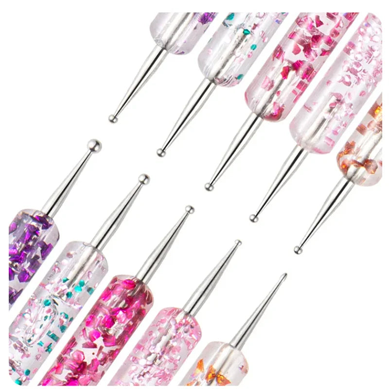 Nail Art Dotting Tools Set – Dual-ended Rhinestone Nail Design Pens for DIY Manicure