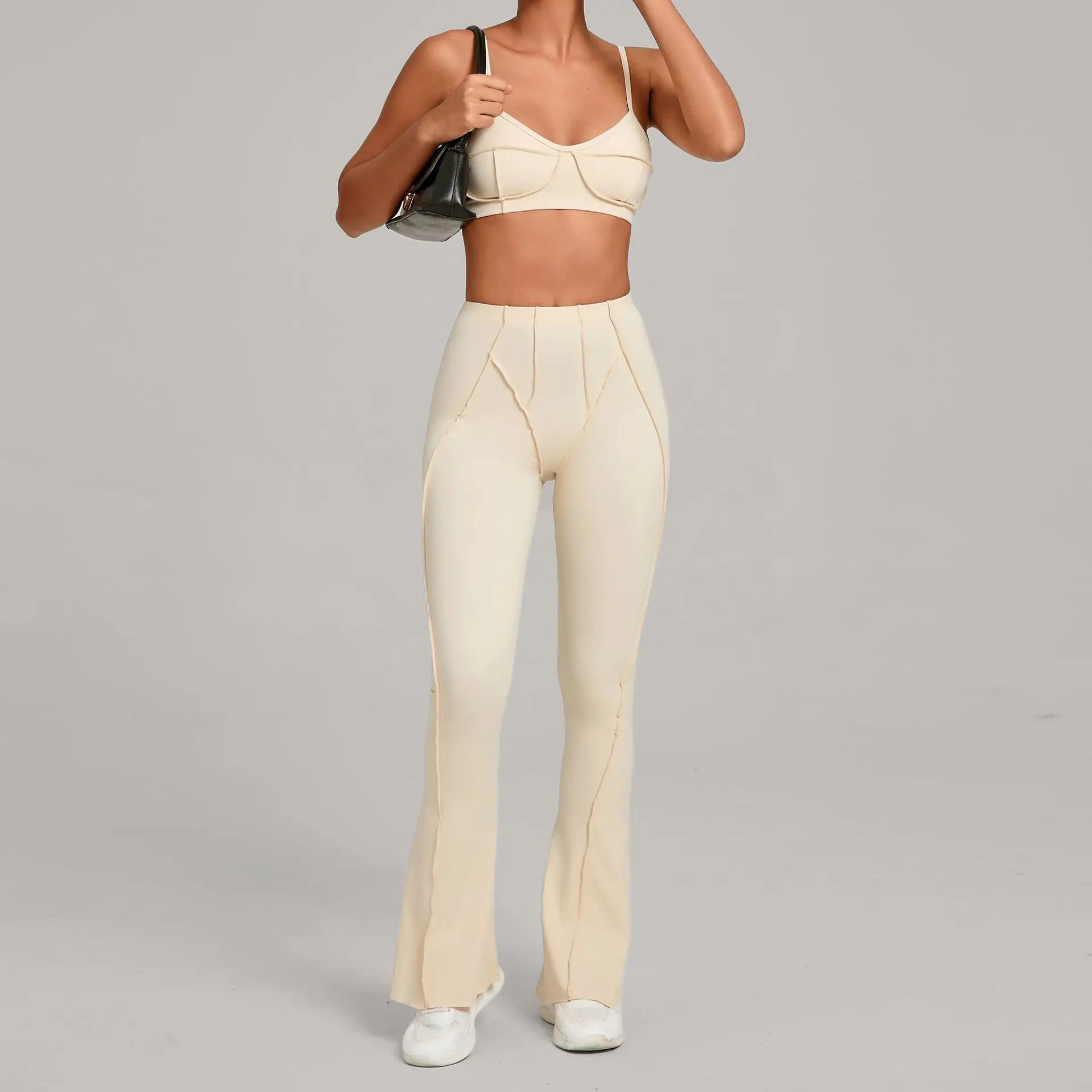 Women Seamless Yoga Set High Waist Hip Lifting Gym Sports Bra & Leggings Suit