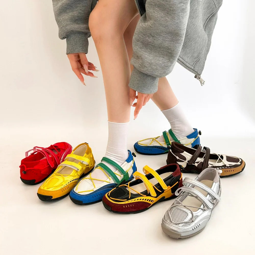 Breathable Mesh Mary Jane Sneakers for Women Summer Shoes
