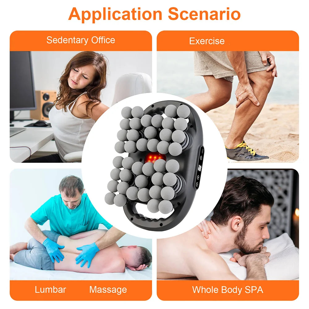 42 Heads Massage Gun Deep Tissue Muscle Massager High Frequency Body Fascia Gun for Back Neck Shoulder