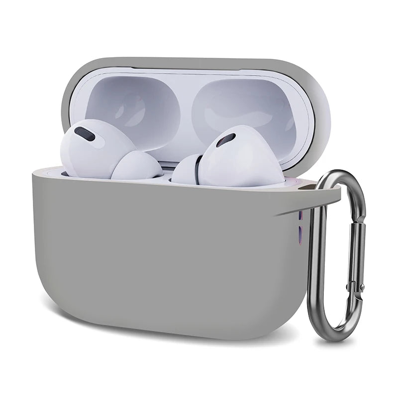 Silicone AirPods Case with Carabiner Shockproof Protective Cover for AirPods 1 2 3 Pro Pro 2