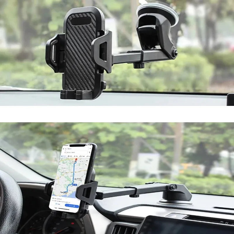 Car Phone Holder Mount – Suction Cup Dashboard Windshield Smartphone Stand