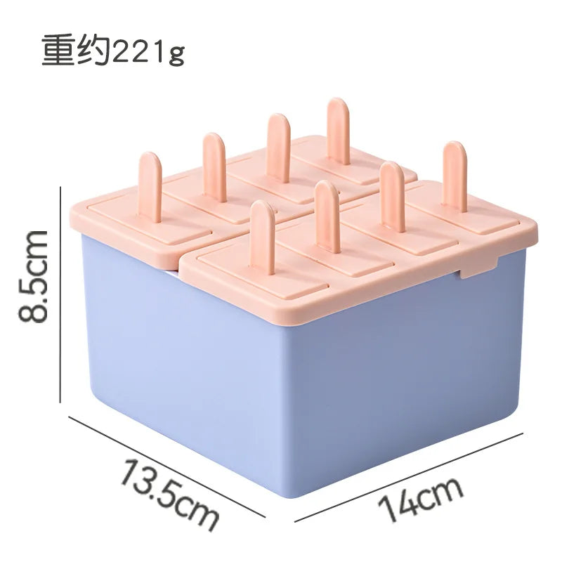 Popsicle Mold Ice Cream Maker Food Grade Frozen Ice Tray with Lid Homemade Ice Cream Mold
