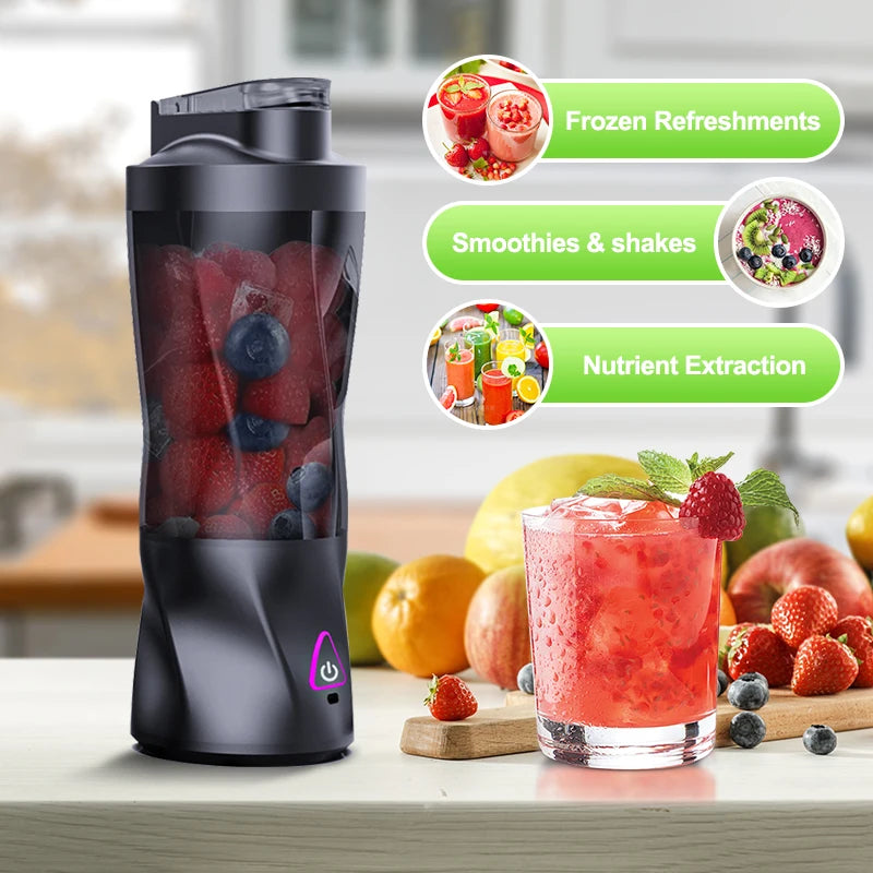 Portable Juicer Blender 700ml USB Rechargeable Smoothie Maker Mixing Cup