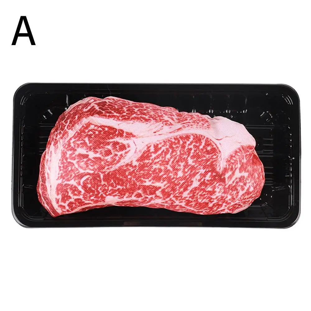 Squeaky Dog Chew Toy Steak Shape Bite Resistant Training Toy for Puppies