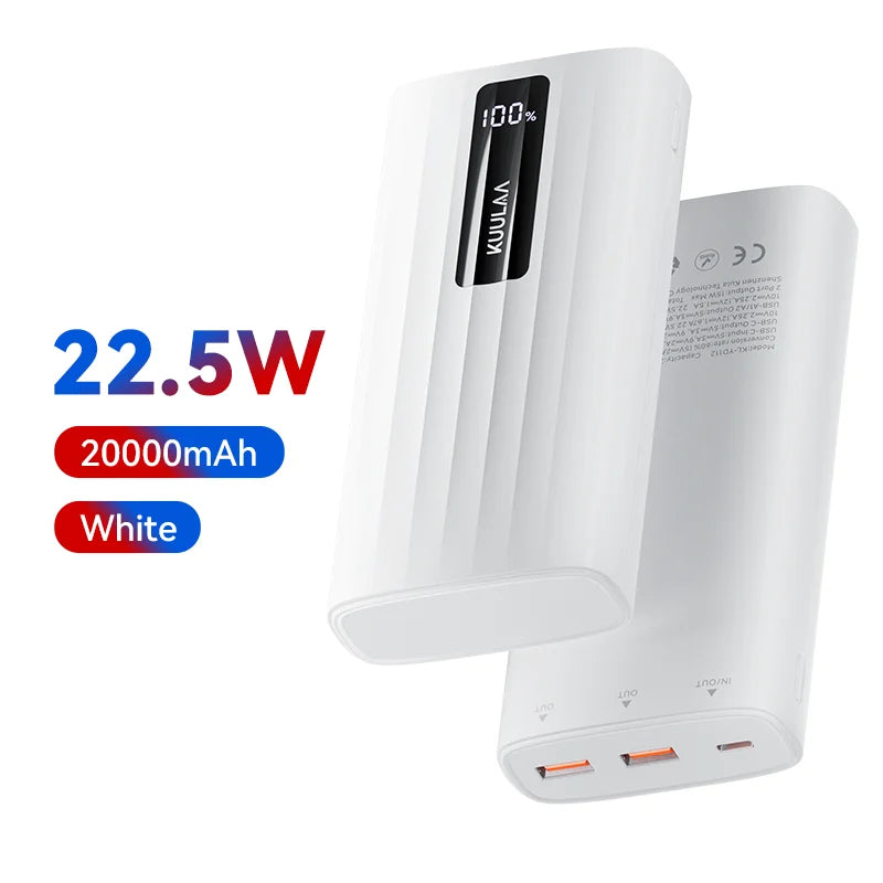 Power Bank 20000mAh/10000mAh Fast Charging PD Portable Charger USB-C External Battery for iPhone Samsung