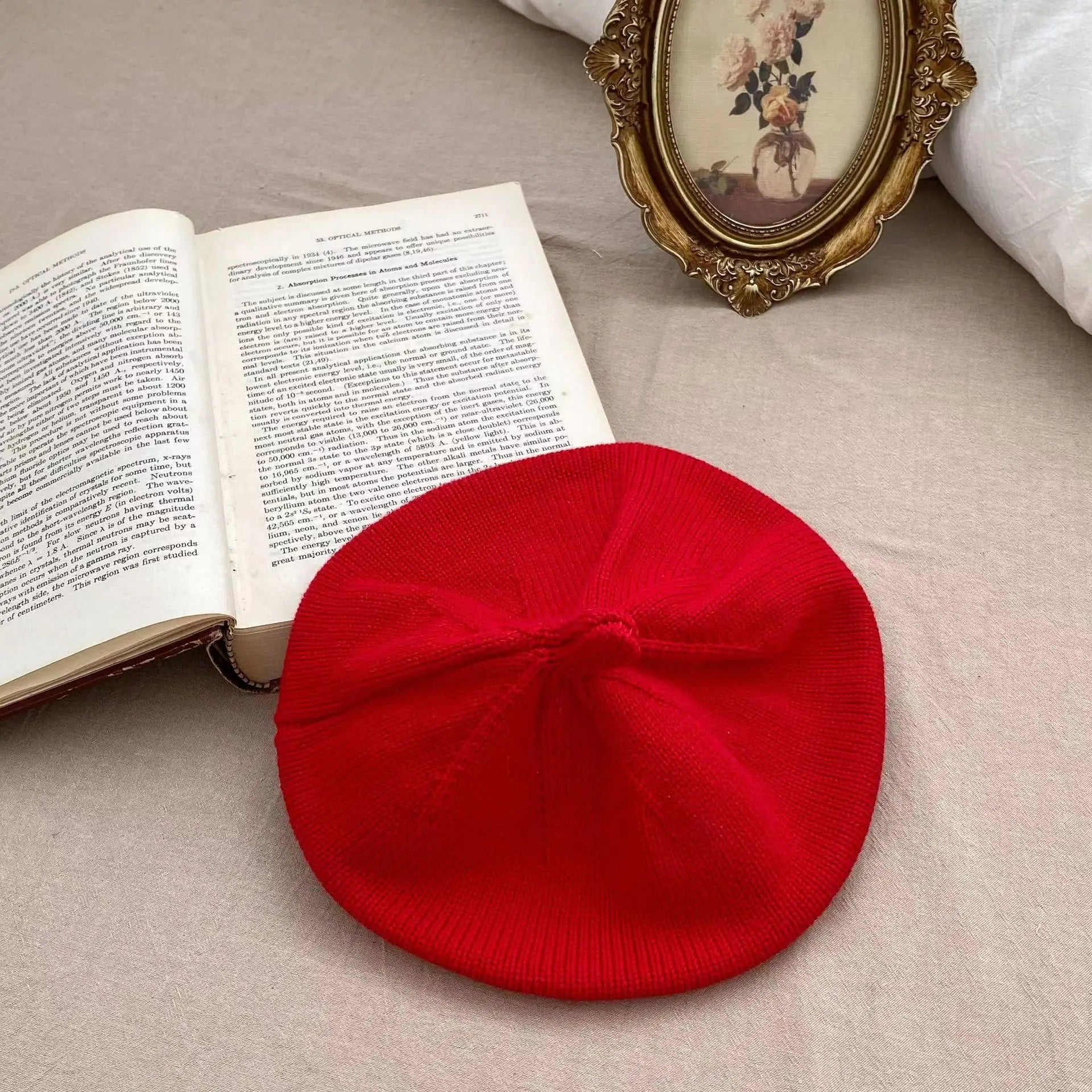 Baby Girl Flower Beret Warm Knit Beanie Hat