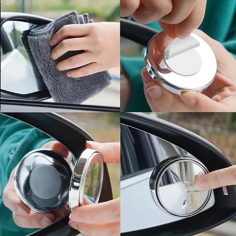 360 Degree Adjustable Blind Spot Mirror Wide Angle Rear View Car Mirror Set