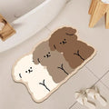 Puppy Diatomite Bathroom Mat Quick Dry Absorbent Non Slip Floor Rug