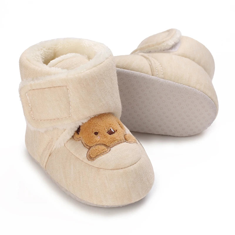 Newborn Winter Cartoon Cotton Boots Soft Sole Warm Shoes