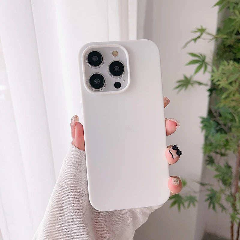 Candy Color Silicone Soft Matte Frosted Ultra Thin iPhone Case