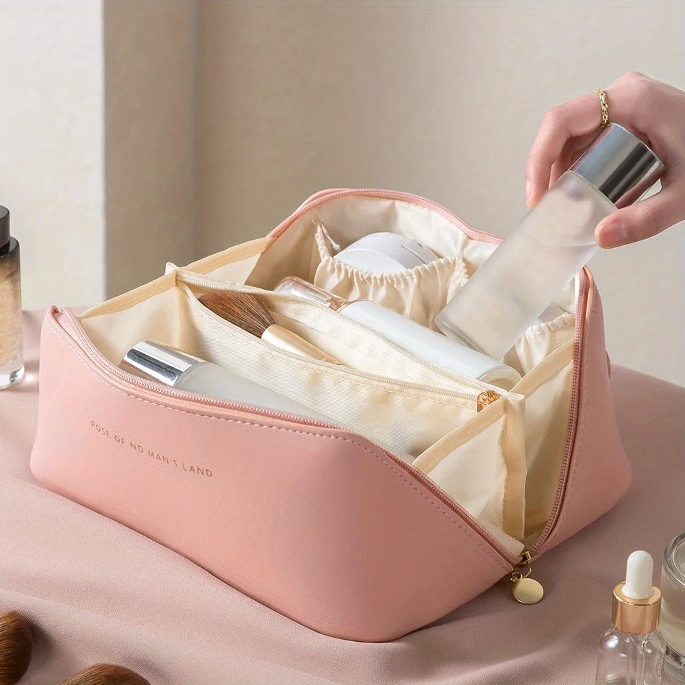 Makeup Organizer Travel Cosmetic Bag Large Capacity Toiletry Storage Pouch Portable Beauty Case