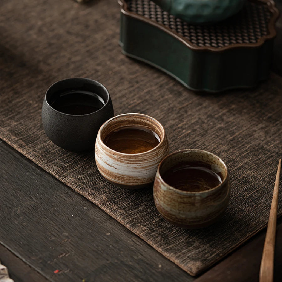 Stoneware Tea Cup 80ml Handmade Kung Fu Tea Single Cup