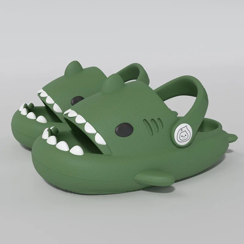 Kids Shark Summer Sandals Non Slip Soft Sole Slippers