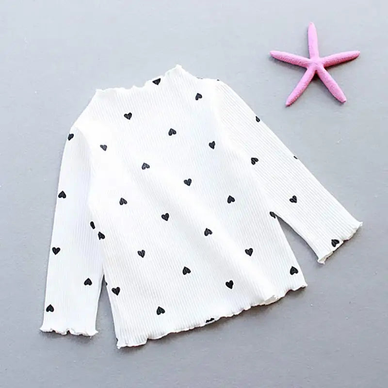 Girls Love Print Long Sleeve Cotton T Shirt