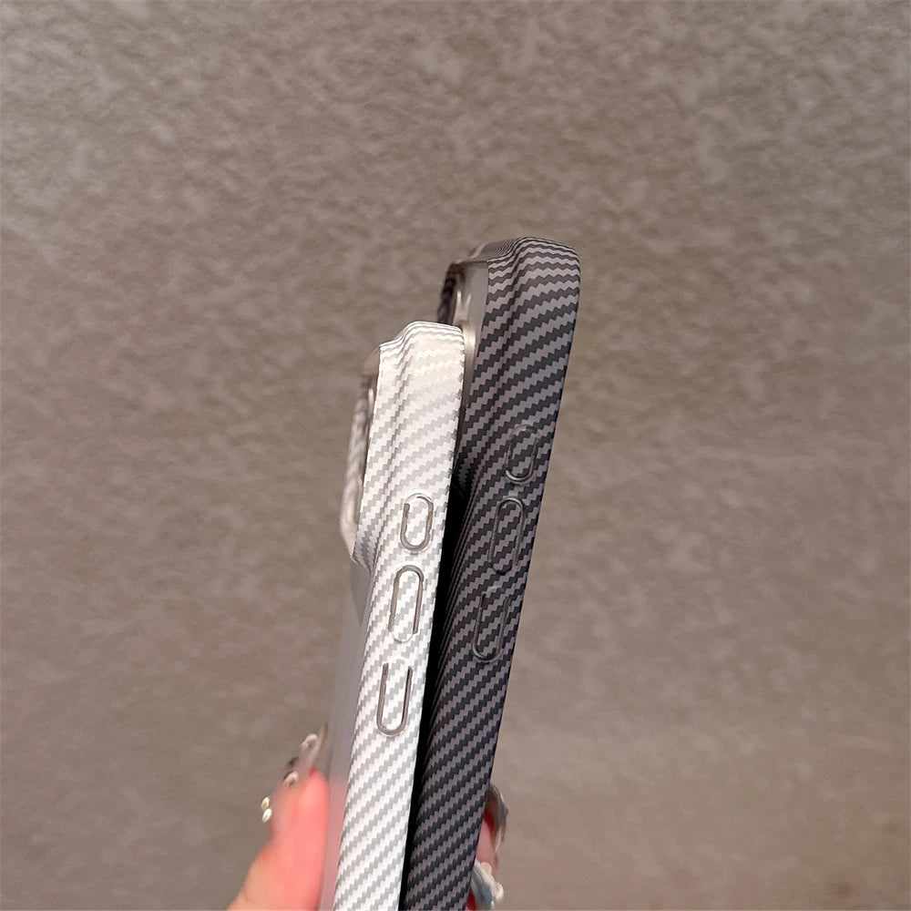 Kevlar Carbon Fibre PC Hard Shockproof Ultra Thin iPhone Case