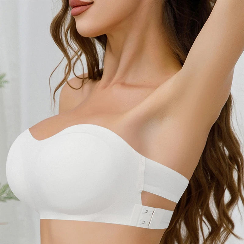Women Strapless Push Up Bra Seamless Anti Slip Invisible Tube Top