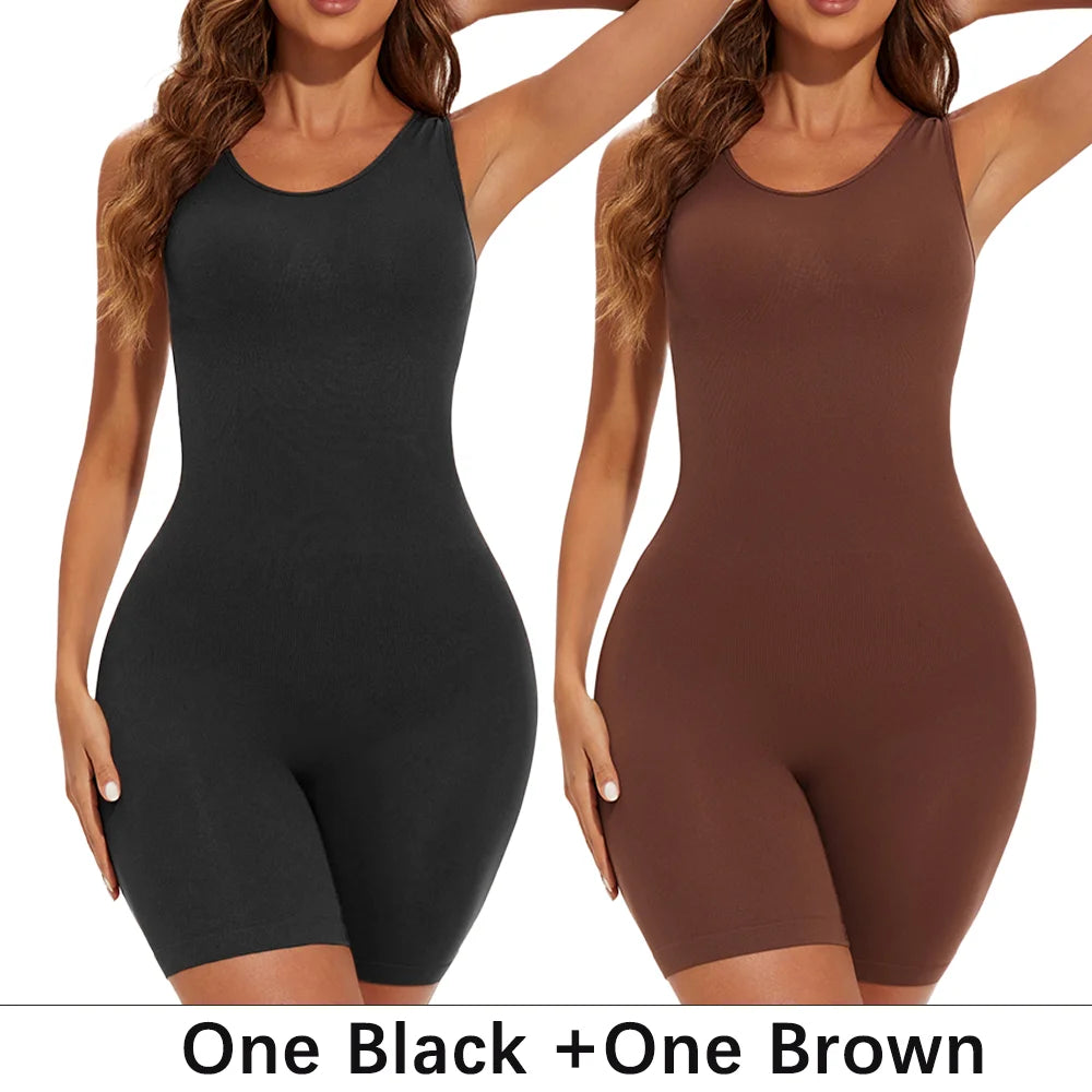 Women’s Seamless Full Coverage Shapewear Bodysuit Thigh Slimming Body Shaper