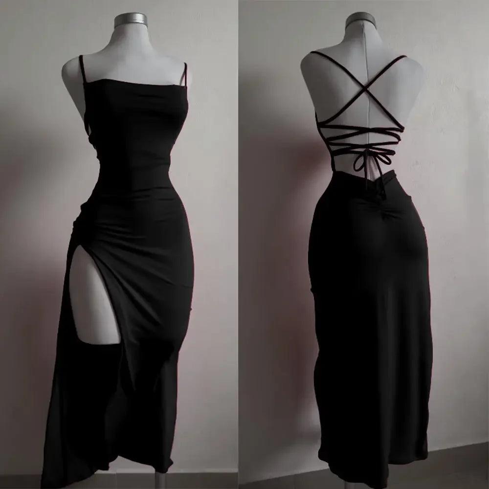 Women Halter Neck Bodycon Mini Dress Summer Bag Hip Sexy Party Dress Y2K Style