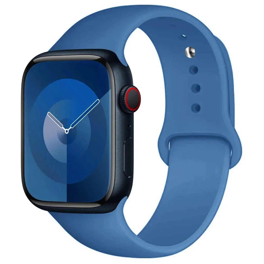 Silicone Apple Watch Band – Sport Strap Replacement for Apple Watch Series 3–9, SE & Ultra