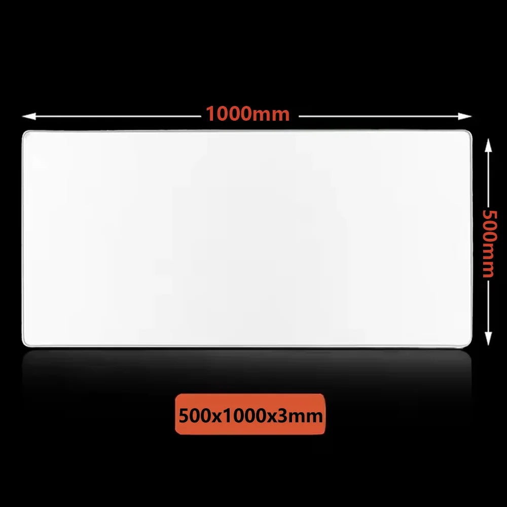 White XXL Mouse Pad Extended Desk Mat Non Slip Stitched Edge for Keyboard Laptop