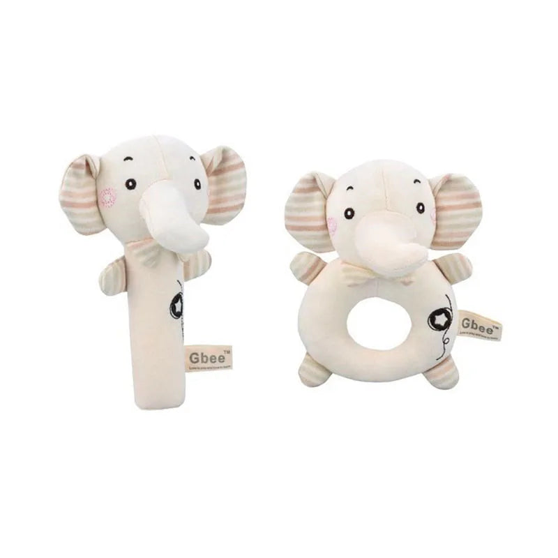 Organic Cotton Baby Hand Rattle Soothing Toy