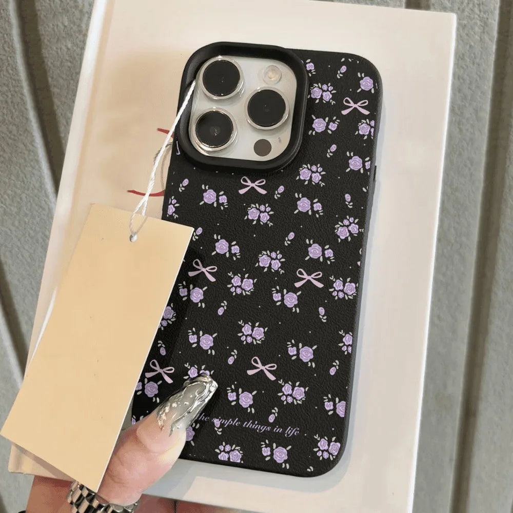 INS Leather Shockproof Soft Silicone iPhone Case