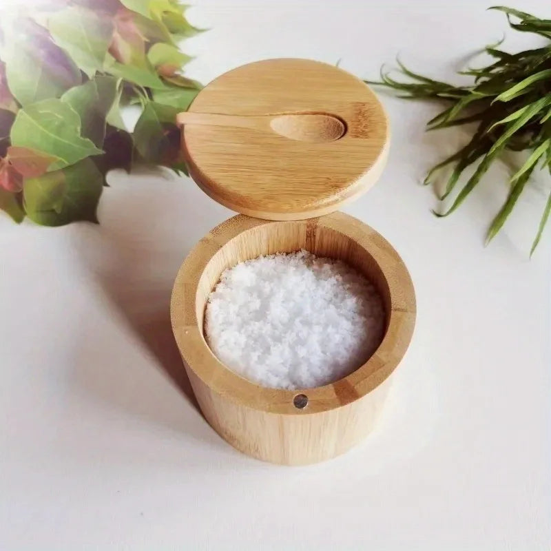 Salt Seasoning Jars Pepper Jar Bamboo Condiment