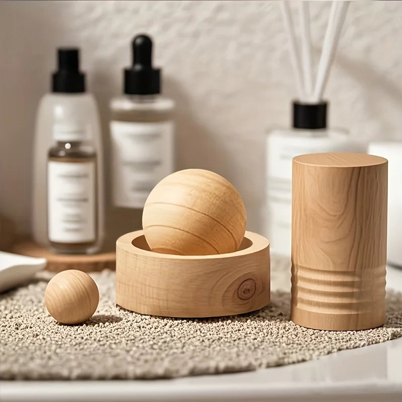 Wood Essential Oil Diffuser Mini Natural Fragrance for Car Home Bedroom