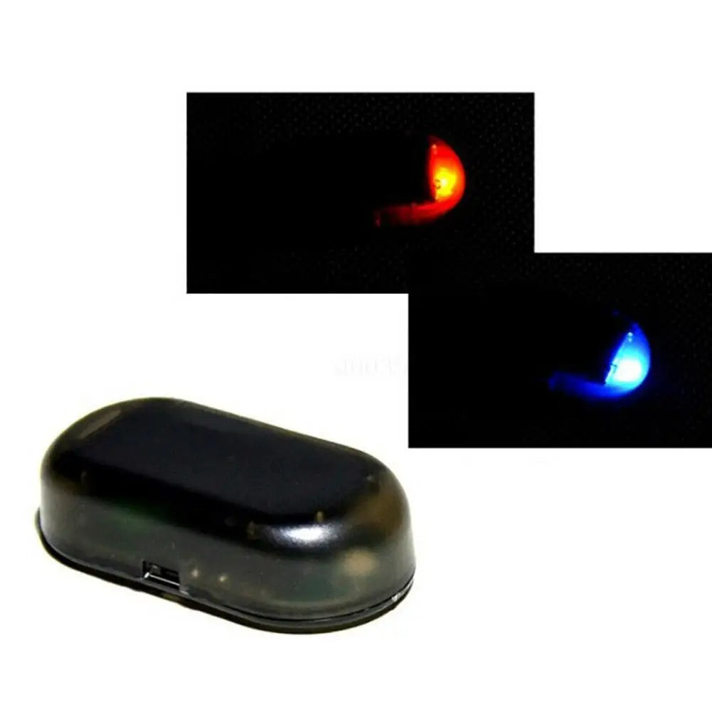 Solar Car Anti-Theft LED Light – Fake Security Alarm Flashing Warning Light for Dashboard