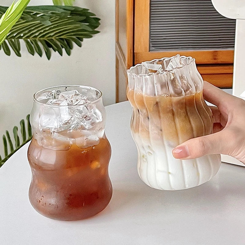Glass Cup Transparent Mug for Coffee Milk Beer Water 1 6pcs Set