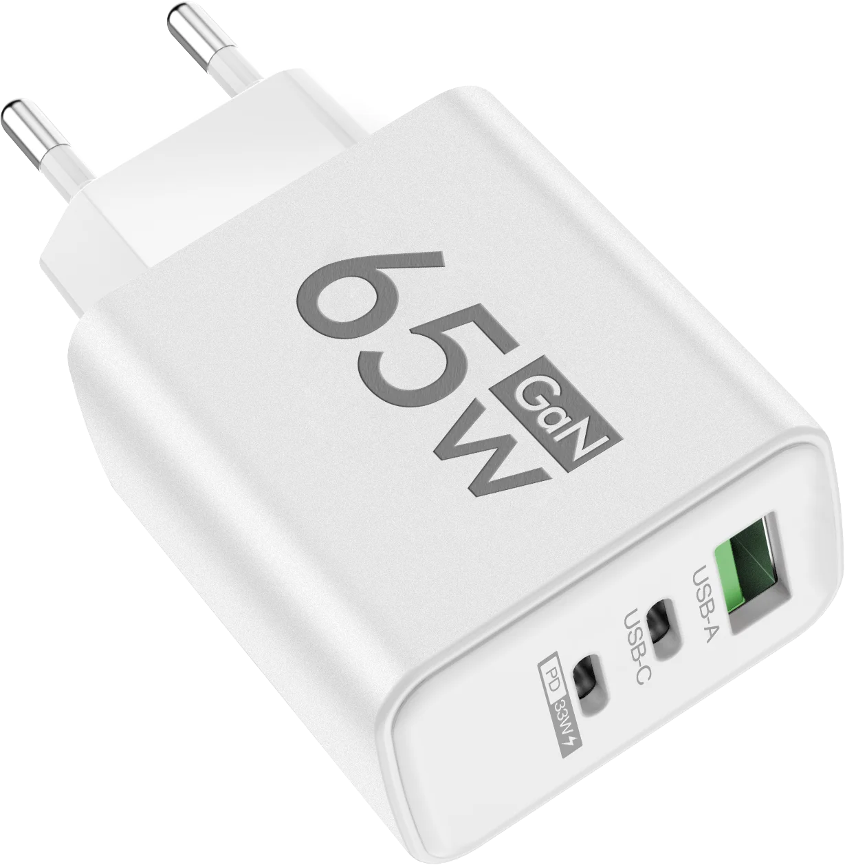 65W 3 Ports GaN USB PD Fast Charging Type C Adapter Quick Charger